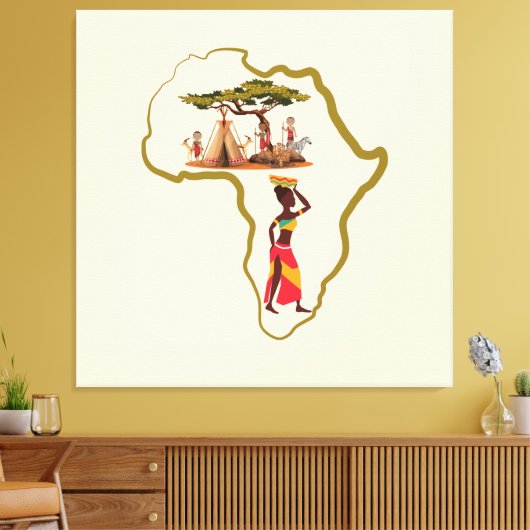 Toile Afrique safari lancer oreiller (Insitu(Salon))