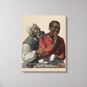 Toile Afro-américain 1895 d'annonce de cigare de cru