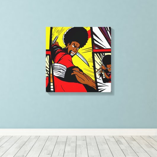 Toile Afro Ninja (Insitu (Plancher de Bois))