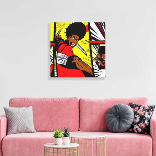 Toile Afro Ninja (Insitu(Salon))