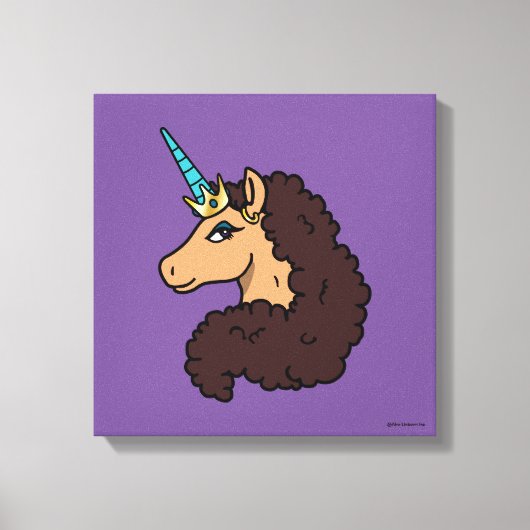 Toile Afro Unicorn | Divin (Recto)