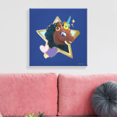 Toile Afro Unicorn étoile magique (Insitu(Salon))