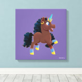 Toile Afro Unicorn | La magie (Insitu (Plancher de Bois))