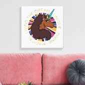 Toile Afro Unicorn Living the Dream Design (Insitu(Salon))