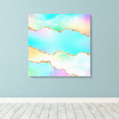 Toile Agate Holo | Faux Iridescente Pastel Ombre Marble (Insitu (Plancher de Bois))