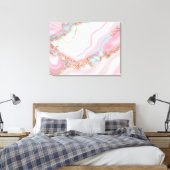 Toile Agate Marble Moderne Blue Rose Gold Collection (Insitu(Chambre))