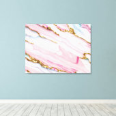 Toile Agate Marble tendance Blue Pink Gold Collection (Insitu (Plancher de Bois))