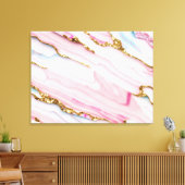 Toile Agate Marble tendance Blue Pink Gold Collection (Insitu(Salon))