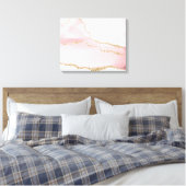 Toile Agate rose vierge avec ruban or Élégant (Insitu(Chambre))