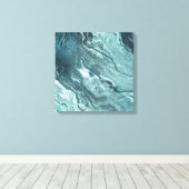 Toile Agate Turquoise cristallisée | Pierre marbrée noir (Insitu (Plancher de Bois))