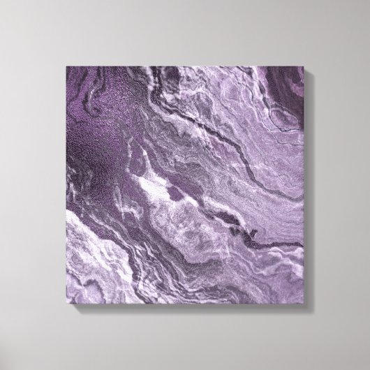 Toile Agate violette cristallisée | Moody Marbled Stone (Recto)