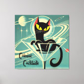 Toile Âge atomique Futuriste de l'espace Noir Cat Martin (Recto)