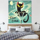 Toile Âge atomique Futuriste de l'espace Noir Cat Martin (Insitu(Chambre))