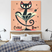 Toile Âge atomique Futuriste de l'espace Noir Cat Martin (Insitu(Chambre))