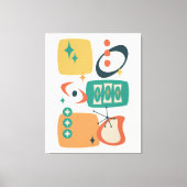 Toile Âge Atomique milieu du siècle Abstrait Orange Jaun (Recto)