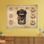 Toile Âge de la bouche de cheval Dents Etching Aquarelle (Insitu(Salon))