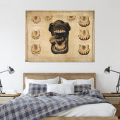 Toile Âge de la bouche de cheval Dents Etching Aquarelle (Insitu(Chambre))