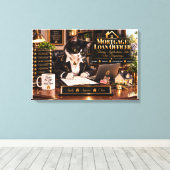 Toile Agent de prêt hypothécaire Chat drôle Bureau de pr (Insitu (Plancher de Bois))