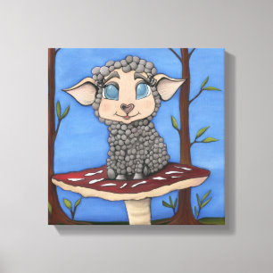 Toile Agneau sur Champignon