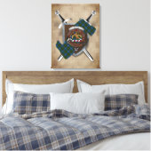 Toile Agnew Clan Badge Crossed Swords Canvas Imprimer (Insitu(Chambre))