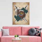 Toile Agnew Clan Badge Crossed Swords Canvas Imprimer (Insitu(Salon))