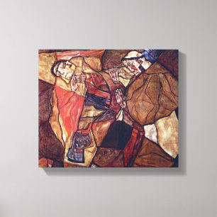 Toile Agonie, la lutte contre la mort par Egon Schiele