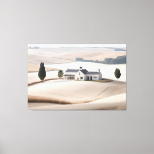 Toile Agritourisme rustique horizontal Paysage toscan