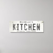 Toile Agritourisme rustique moderne Cuisine & Ville Long (Recto)