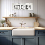 Toile Agritourisme rustique moderne Cuisine & Ville Long<br><div class="desc">Élevez votre espace de vie avec notre magnifique enseigne de cuisine Stretched Canvas Wall Art, où le charme intemporel rencontre l'esthétique moderne de la ferme. Cette oeuvre d'art allie sans effort l'élégance rustique à un avantage industriel, avec un arrière - plan faux craqué et suranné qui dégage un sens de...</div>