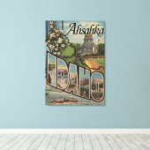 Toile Ahsahka, Idaho - Scènes de grandes lettres (Insitu (Plancher de Bois))