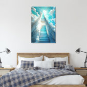 Toile AI Art Gallery™ - Escalier vers le ciel : Ciel ble (Insitu(Chambre))