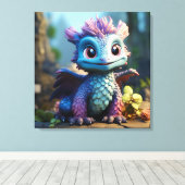 Toile Aiden, un dragon lunaire (Insitu (Plancher de Bois))