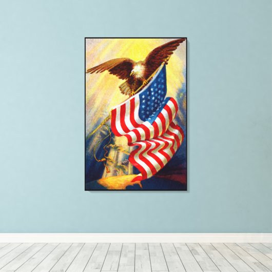 Toile Aigle 4 juillet Enveloppé (Insitu (Plancher de Bois))