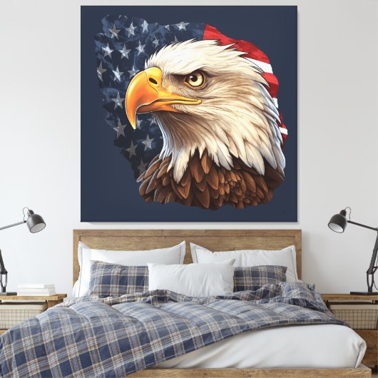 Toile Aigle à drapeau américain (Insitu(Chambre))