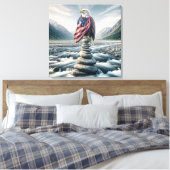 Toile Aigle Bald Avec Drapeau Américain Au Caire (Insitu(Chambre))