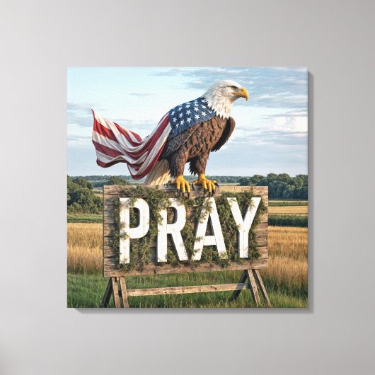 Toile Aigle Balle Perché Sur Le Signe Pritique Rustique (Recto)