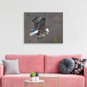 Toile Aigle chauve regardant un poisson (Insitu(Salon))