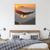 Toile Aigle de Bald qui s'envole au coucher du soleil (Insitu(Chambre))