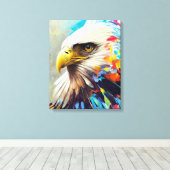 Toile Aigle de l'aigle à tête blanche Découverte des ani (Insitu (Plancher de Bois))