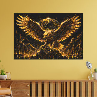 Toile Aigle Doré de la Réussite Mondiale