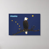 Aigle Et Drapeau De L'Alaska