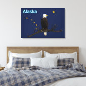 Toile Aigle Et Drapeau De L'Alaska (Insitu(Chambre))