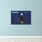 Toile Aigle Et Drapeau De L'Alaska (Insitu (Plancher de Bois))