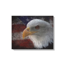 Aigle et drapeau patriotiques