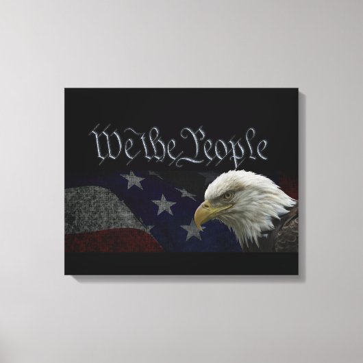 Toile Aigle et drapeau patriotiques (Recto)