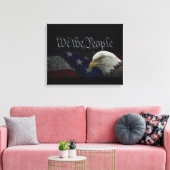 Toile Aigle et drapeau patriotiques (Insitu(Salon))