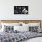 Toile Aigle et drapeau patriotiques (Insitu(Chambre))