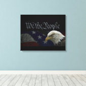 Toile Aigle et drapeau patriotiques (Insitu (Plancher de Bois))