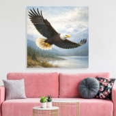 Toile Aigle faune volant lac (Insitu(Salon))