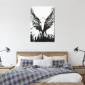 Toile Aigle noir et blanc tendance (Insitu(Chambre))